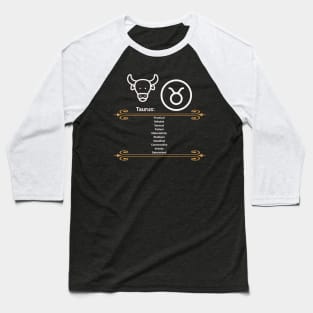 Taurus Zodiac T-Shirt Baseball T-Shirt